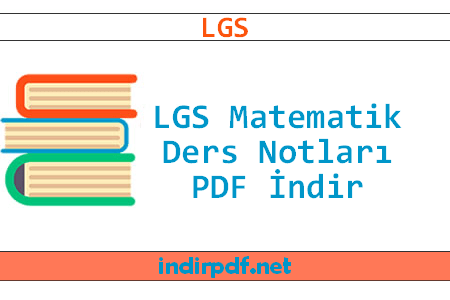 LGS Matematik Ders Notları PDF İndir